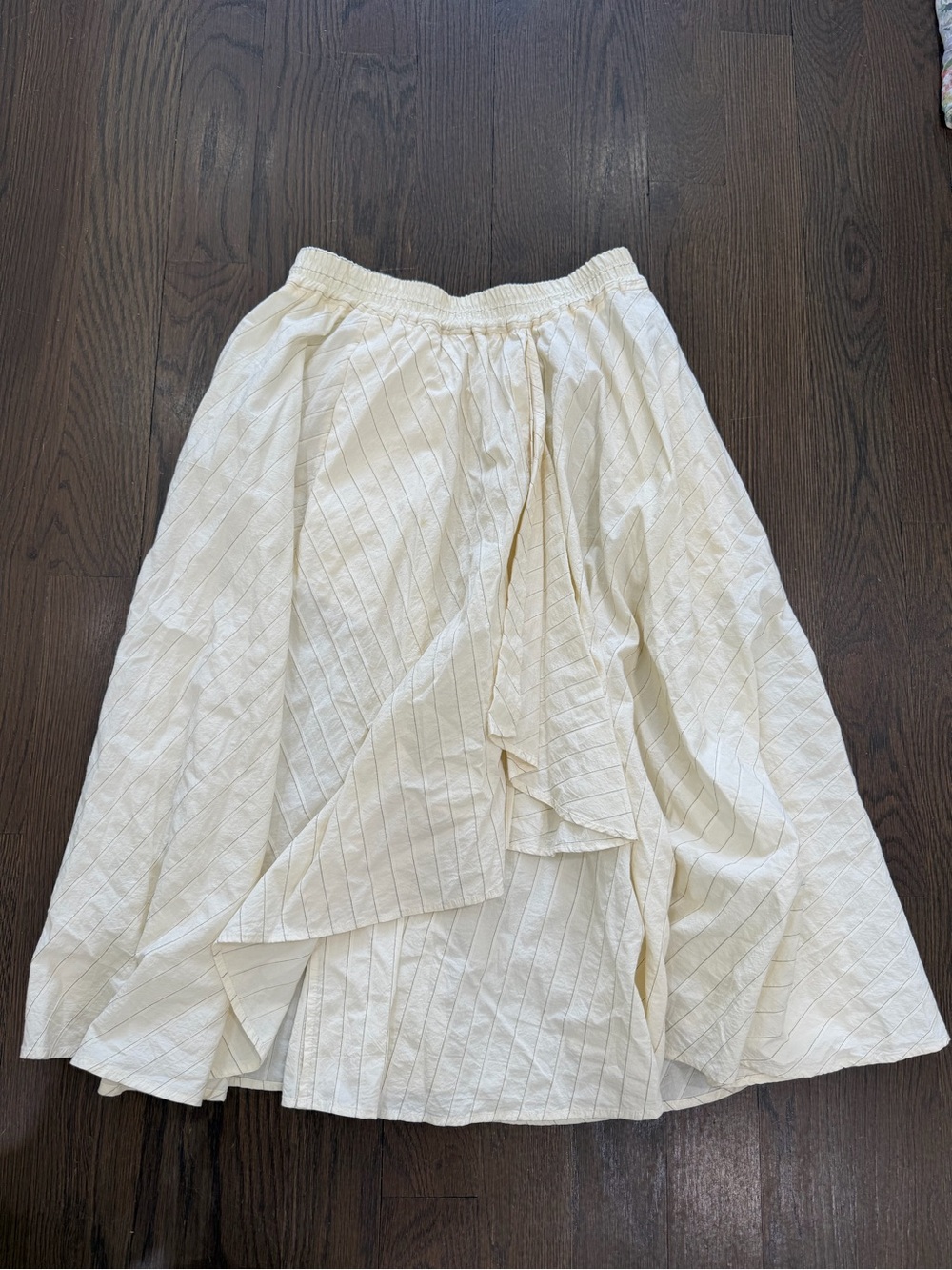 Barena Cream A-Line Midi Skirt